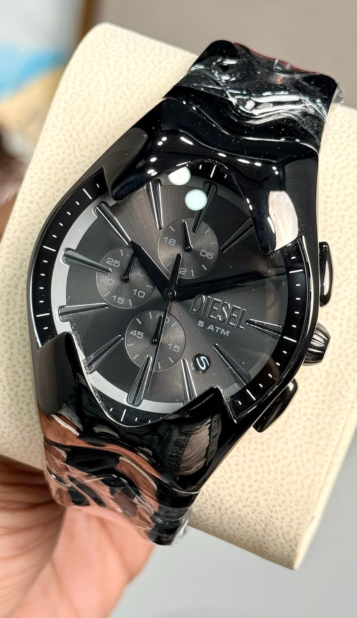 DIE-SEL MERCURIAL CHRONOGRAPH GREY STAINLESS STEEL WATCH