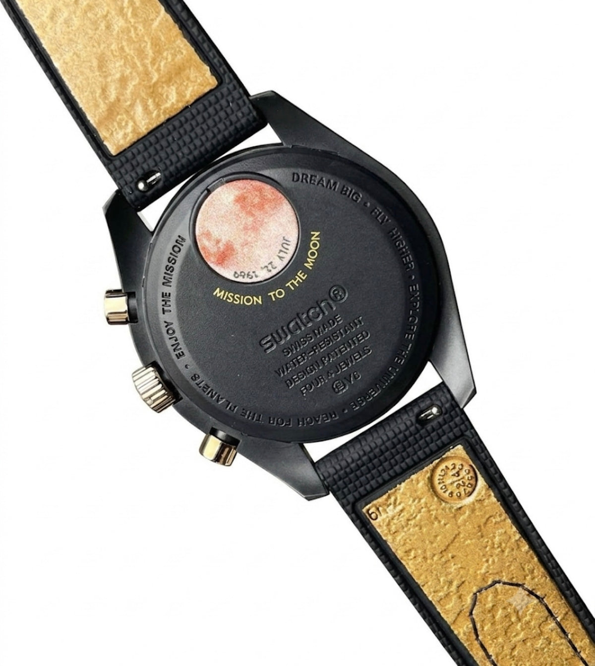 OMEGA × Swatch MoonSwatch Mission to Jupiter – Beige Dial, Black Strap