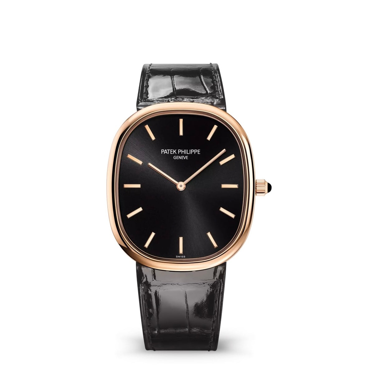 PA-TEK PHILIPPE GOLDEN ELLIPSE 5738 BLACK DIAL MEN’S WATCH