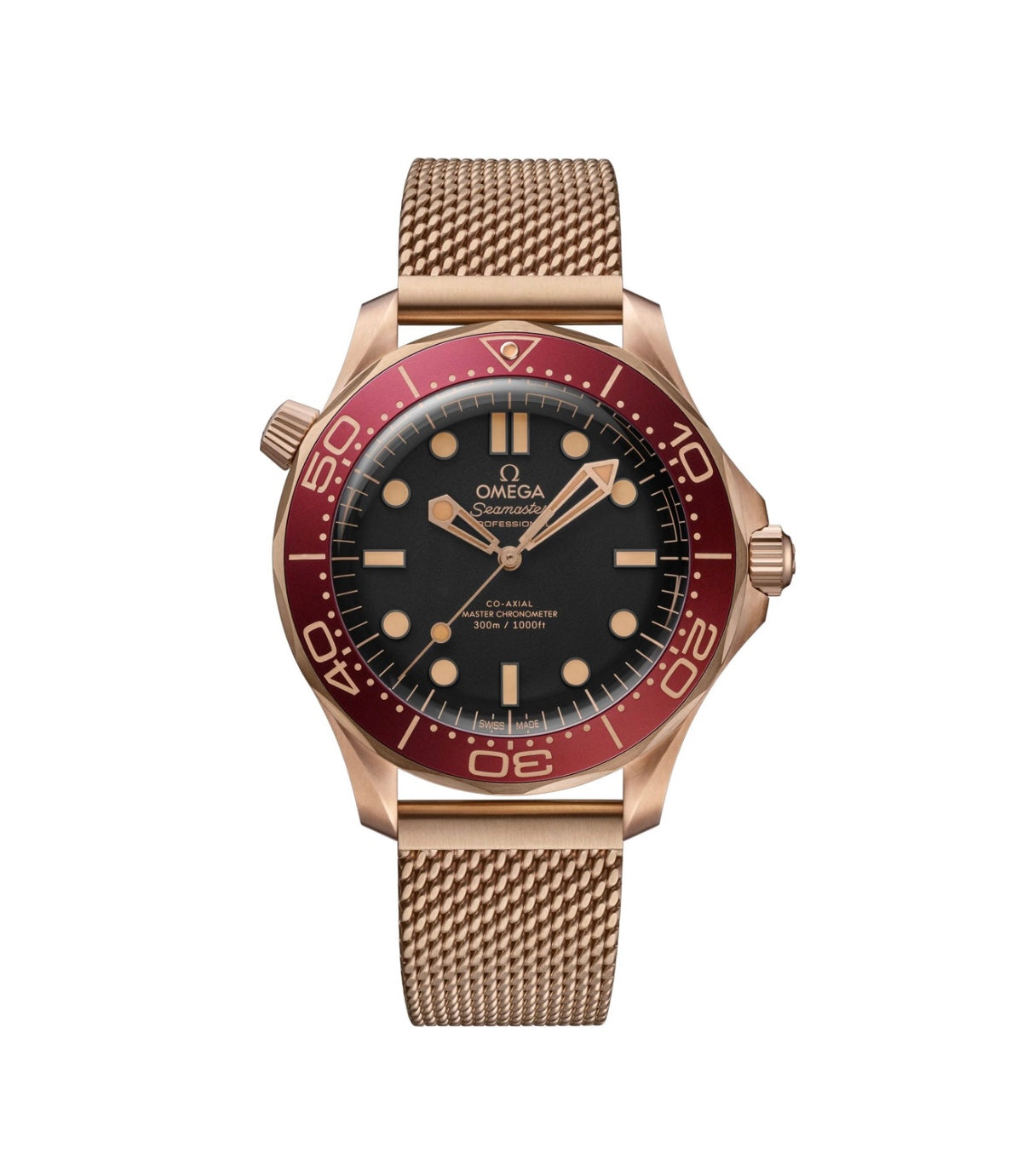 OMEGA SEAMASTER DIVER 300M- BRONZE GOLD AND BURGUNDY