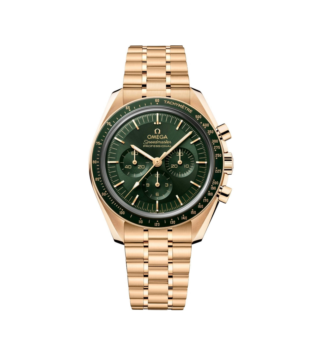 OMEGA Speedmaster Moonwatch Professional 42mm – 18K Moonshine™ Gold, Green Dial