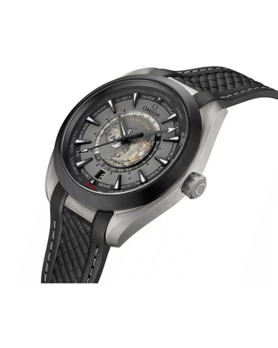 OMEGA Seamaster Aqua Terra 150M Worldtimer 43mm – Titanium, Grey Worldtimer Dial & Black Rubber Strap
