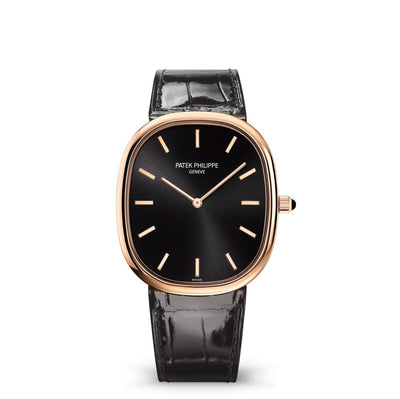 PA-TEK PHILIPPE GOLDEN ELLIPSE 5738 BLACK DIAL MEN’S WATCH