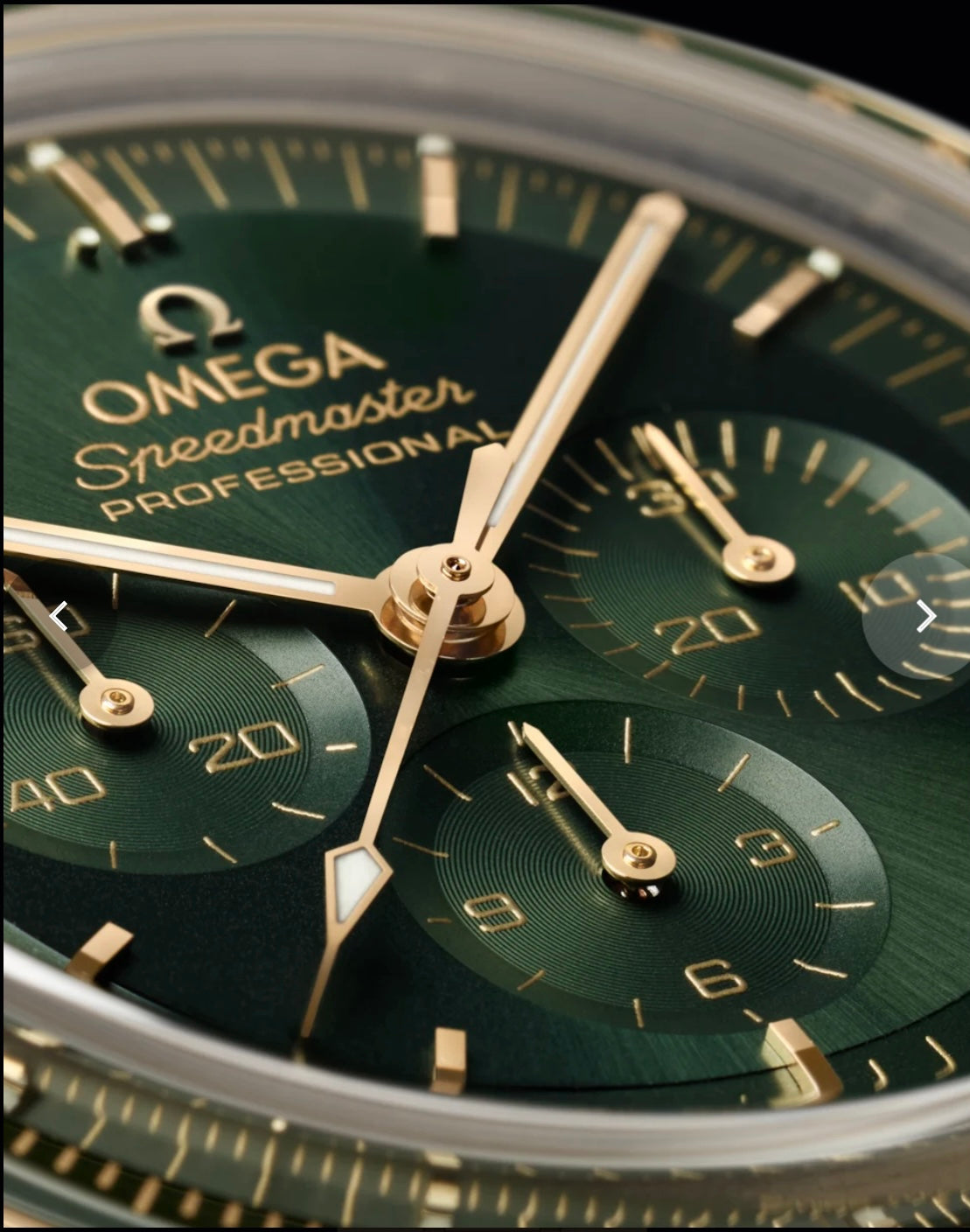 OMEGA Speedmaster Moonwatch Professional 42mm – 18K Moonshine™ Gold, Green Dial