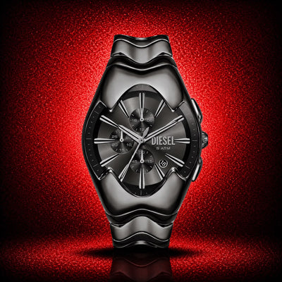 DIE-SEL MERCURIAL CHRONOGRAPH GREY STAINLESS STEEL WATCH