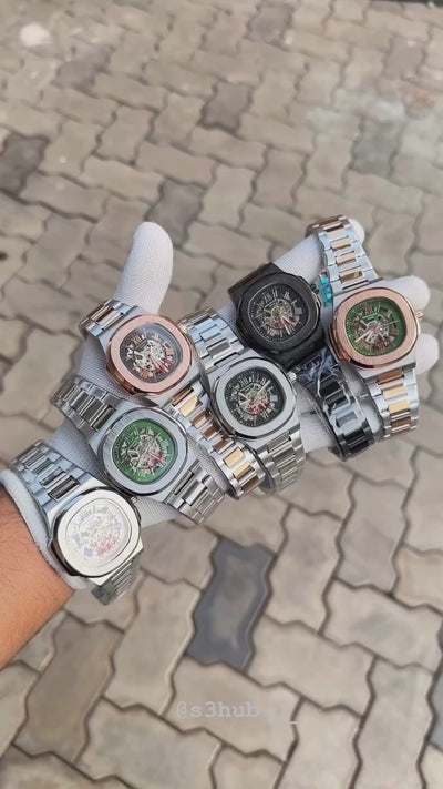 Patek Philippe Nautilus-Style Automatic Skeleton Watch - All colours