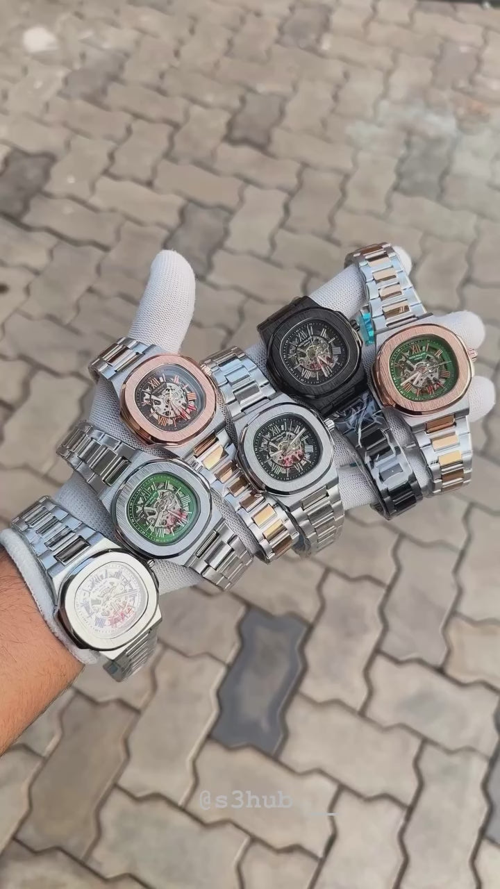 Patek Philippe Nautilus-Style Automatic Skeleton Watch - All colours